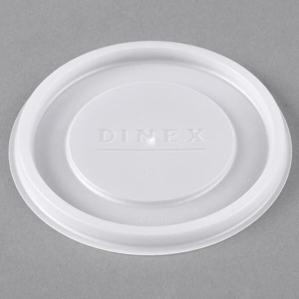 Dinex DX11988714 Translucent Disposable Lid for Carlisle 5512 Pebble Optic 12 oz. Tumbler and Cambro 950CP Tumblers - 1,000/Case