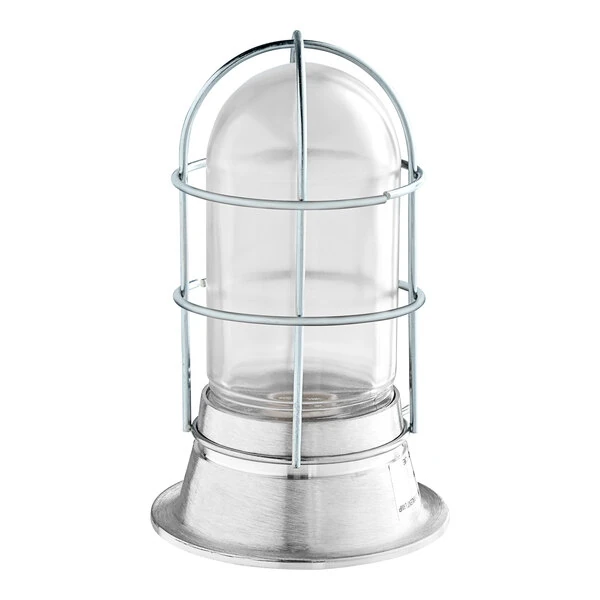 Junction Box Light Fixture with Plastic-Coated Glass Globe Junction and Wire Guard