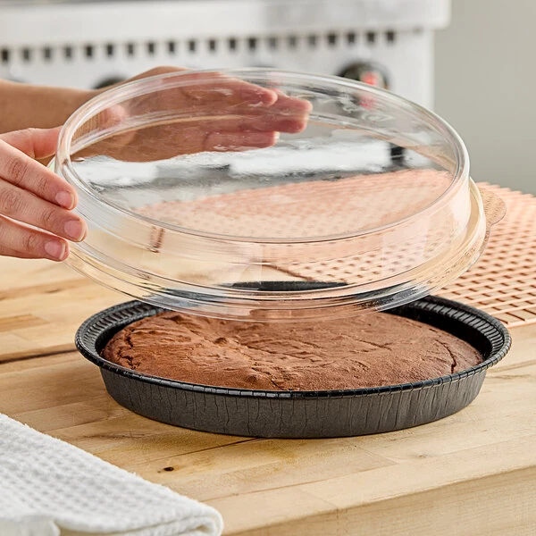 Solut Clear PET Dome Lid for 10 1/4" Takeout / Cake Pan - 130/Case