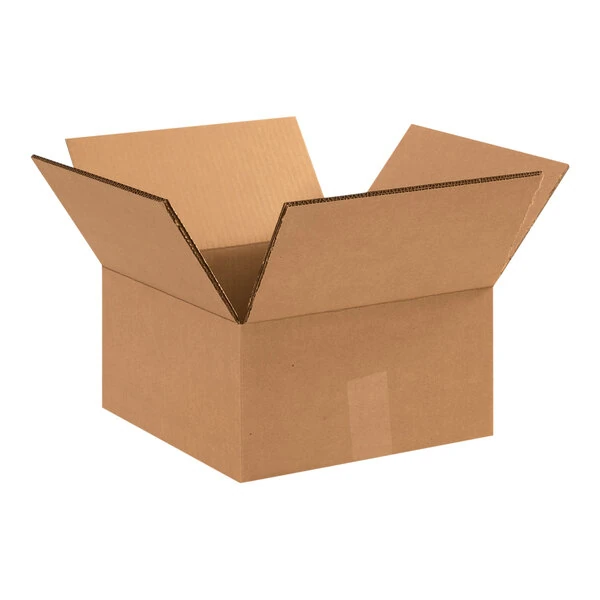 Lavex 12" x 12" x 6" Kraft Heavy-Duty 48 ECT Corrugated Double-Walled RSC Shipping Box - 15/Case