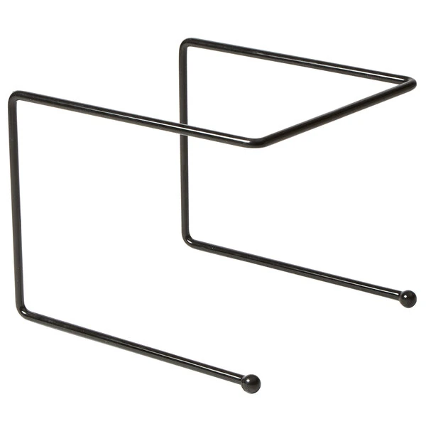 American Metalcraft RSB307 12" x 12" x 7" Black Rubberized Pizza Stand