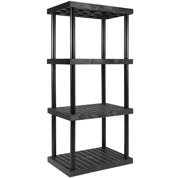 SPC Industrial DuraShelf 36" x 24" x 75" Plastic Grid Top 4-Shelf System S3624x4