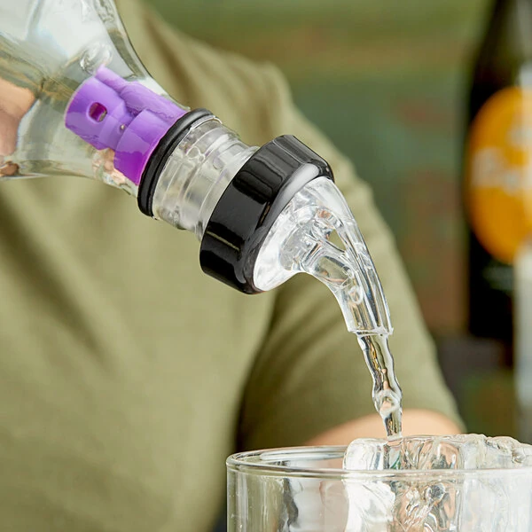 Choice 1.125 oz. 3-Ball Measured Liquor Pourer with Collar - 12/Pack