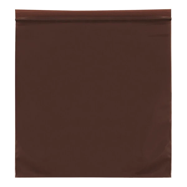 Lavex 12" x 15" 3 Mil UV-Protective Reclosable Amber Polyethylene Bag with Zipper - 1,000/Case