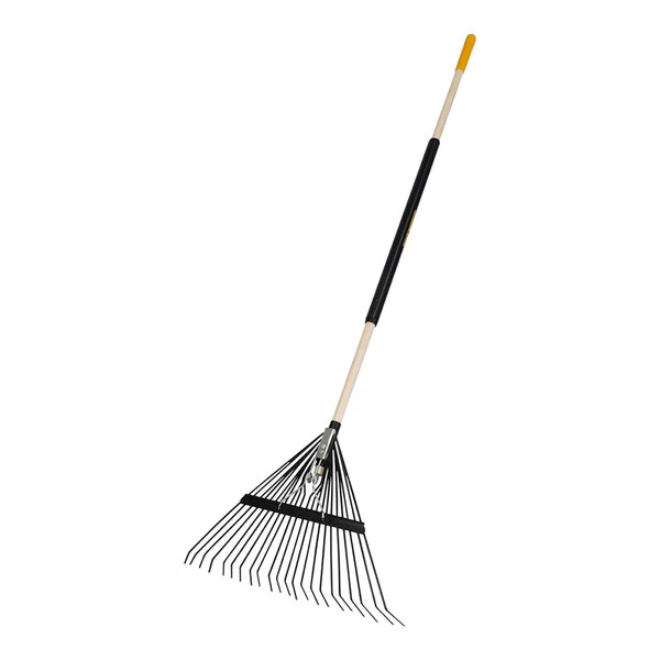 True Temper 22" Steel Tine Leaf Rake with Hardwood / Steel Handle and Cushion End Grip 20201001