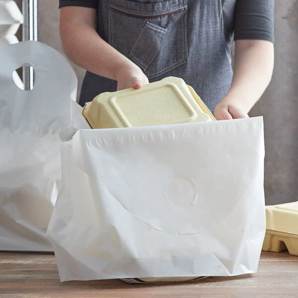 Seal2Go 21" x 19" x 10" Customizable Tamper-Evident Plastic Wavetop Delivery Bag - 250/Case