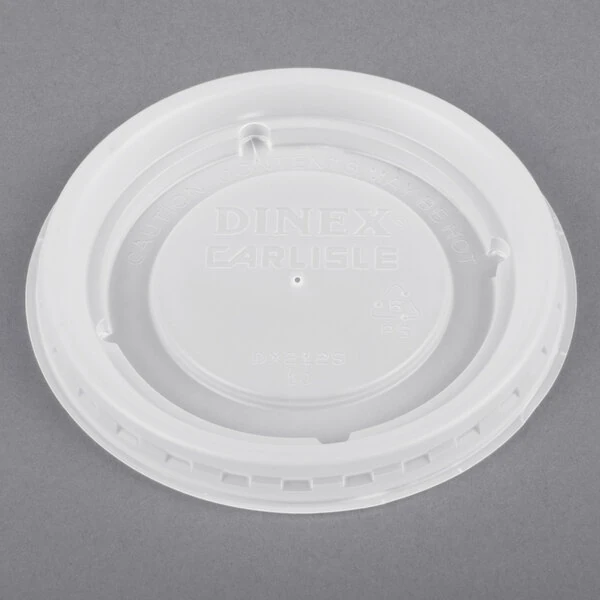Dinex DX21259000 Translucent Disposable Lid for Bowls, Mugs, and Tumblers - 2,000/Case