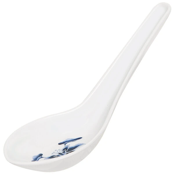 GET M-6030-B Water Lily 0.65 oz. Melamine Soup Spoon - 60/Case