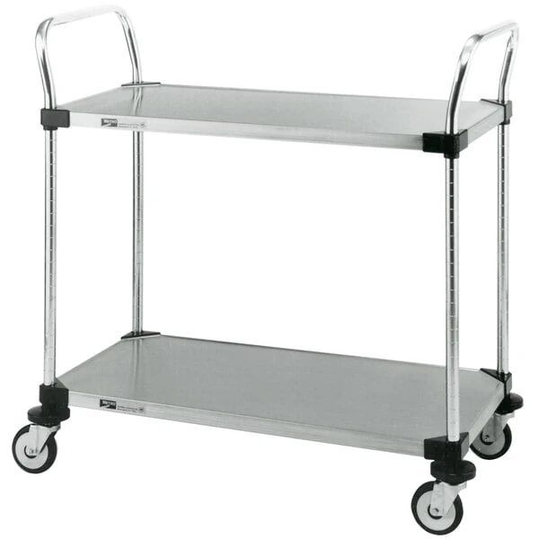 Metro MW103 Super Erecta 18" x 24" x 38" Two Shelf Standard Duty Stainless Steel Utility Cart
