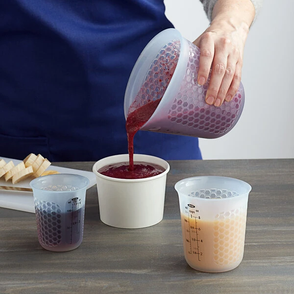 OXO 11172700 Good Grips 1/2 to 2 Cup Squeeze & Pour 3-Piece Translucent Silicone Measuring Cup Set
