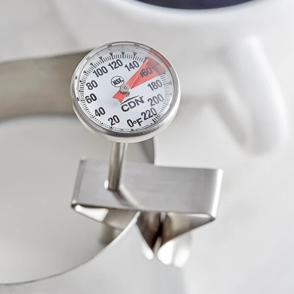 CDN IRT220-F ProAccurate Insta-Read 5" Hot Beverage and Frothing Thermometer - 0 to 220 Degrees Fahrenheit