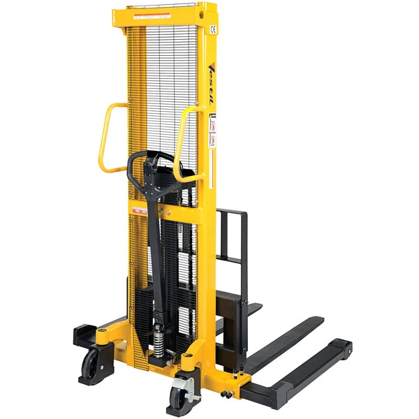 Vestil 2,000 lb. Manual Hydraulic Fork Stacker with 31" x 45 1/4" Forks and 59" Lift VHPS-2000-AA