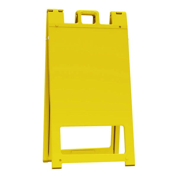 Plasticade® Squarecade 45 24" x 24" Yellow Double-Sided A-Frame Sign Stand 145-Y