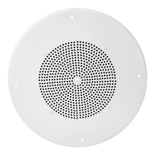 Speco Technologies 86 Series 8" White Classic Grille In-Ceiling Speaker with Transformer and Volume Control G86TCG - 70/25V, 15W, 100 dB