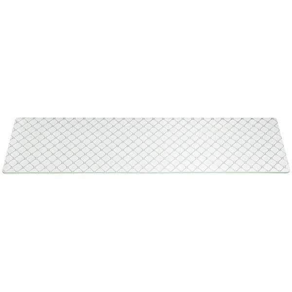 Rosseto Kalderon Zenit 31" x 8" Rectangular White Glass Narrow Riser Shelf