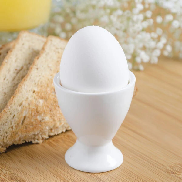 10 Strawberry Street WTR-EGGCUP Whittier 2" White Porcelain Egg Cup - 36/Case