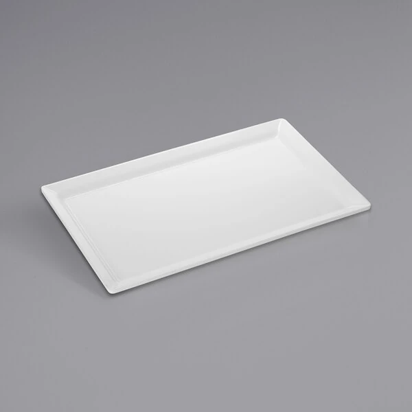 American Metalcraft 21" x 13" x 1 1/4" White Melamine Platter