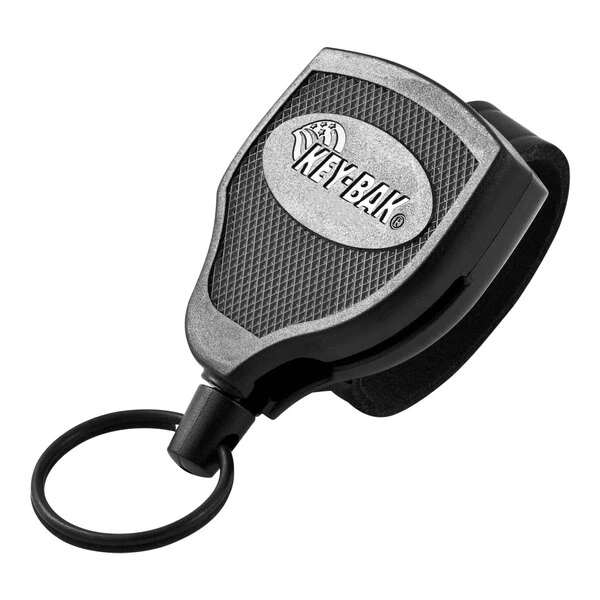 KEY-BAK SUPER48 Plus Super-Duty Keychain with Leather Belt Loop, Split Ring, and 36" Cord 0S48-7134