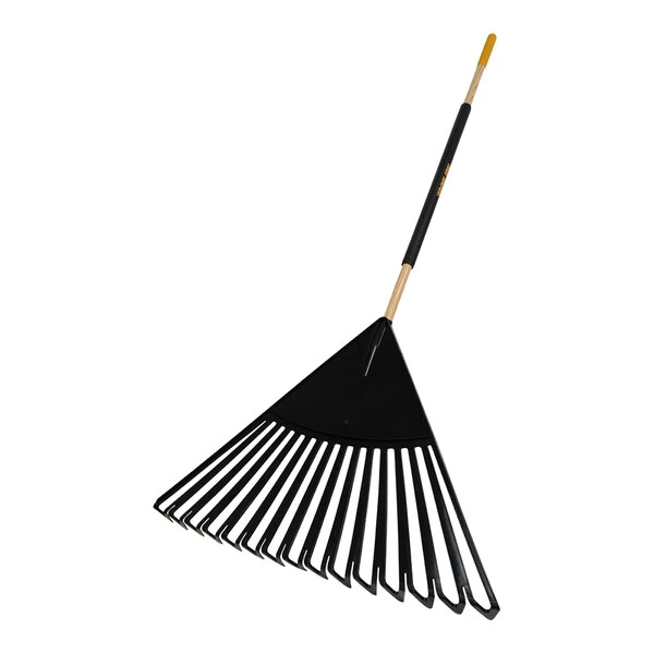 True Temper 32 5/16" Clog-Free Poly Leaf Rake with Hardwood / Steel Handle and Cushion End Grip 20212011