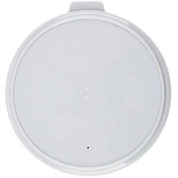 Dinex DX3000RL Turnbury Gray Reusable Lid for Dinex DX3200 Turnbury 5 oz. Insulated Pedestal Based Bowl and DX3000 Turnbury 8 oz. Insulated Pedestal Based Mug - 250/Case