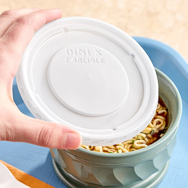 Dinex DX33008714 Translucent Disposable Turnbury Bowl Lid - 1,000/Case