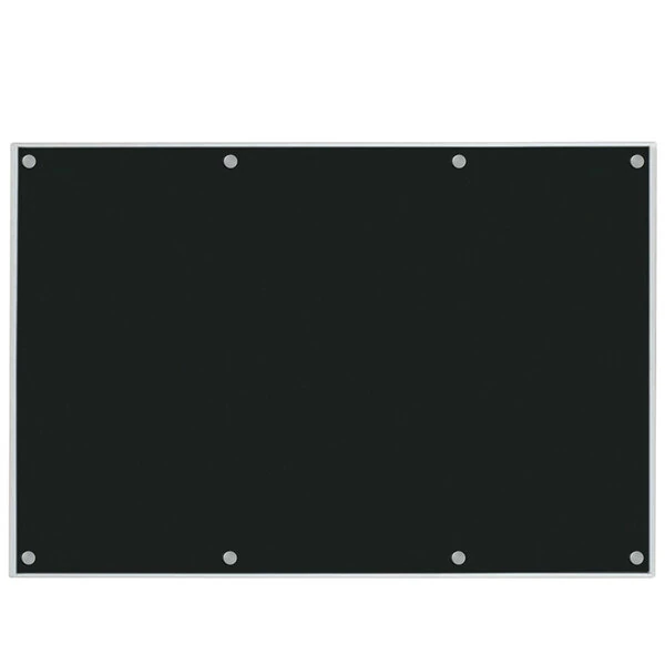 Aarco BKGB4896NT 96" x 48" Black Pure Glass Markerboard