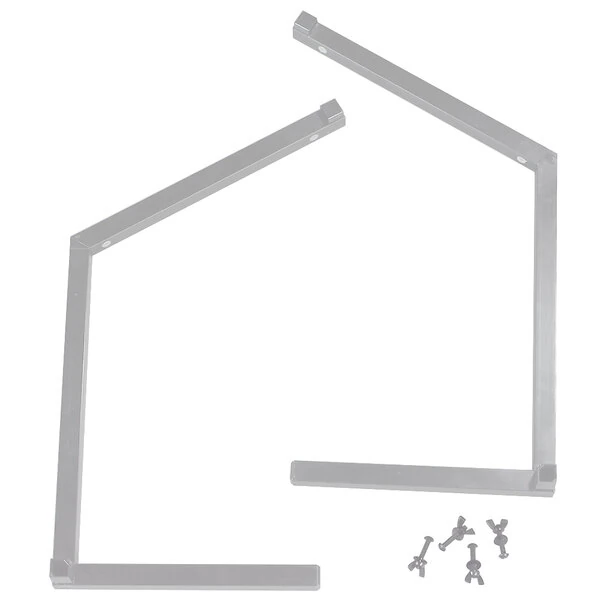Carlisle 984823 Aluminum Replacement Standard Single-Sided Sneeze Guard Leg - 2/Pack
