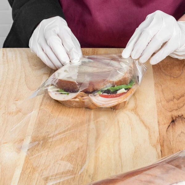 LK Packaging 14" x 14" BOPP Clear Deli Sandwich Wrap - 1,000/Case