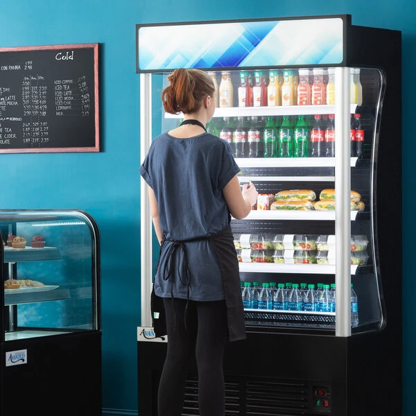 Avantco BVAC-46HC 46" Black Refrigerated Air Curtain Merchandiser