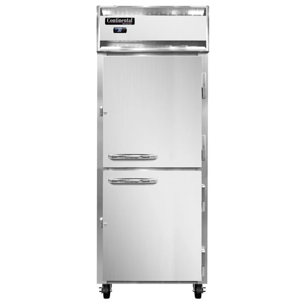 Continental Refrigerator 1RE-N-PT-HD 29" Half Door Extra Wide Pass-Through Refrigerator