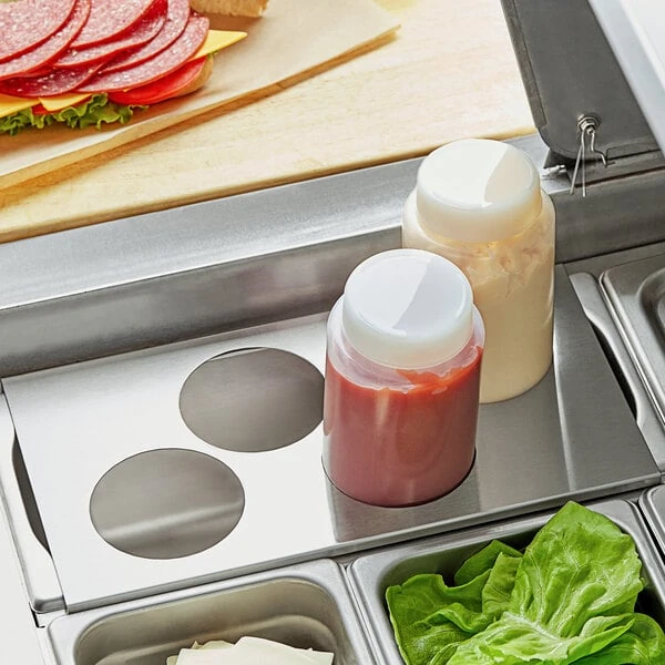 FIFO Innovations 280-2111 Stainless Steel 4 Hole Squeeze Bottle Holder for 1/3 Size Pan