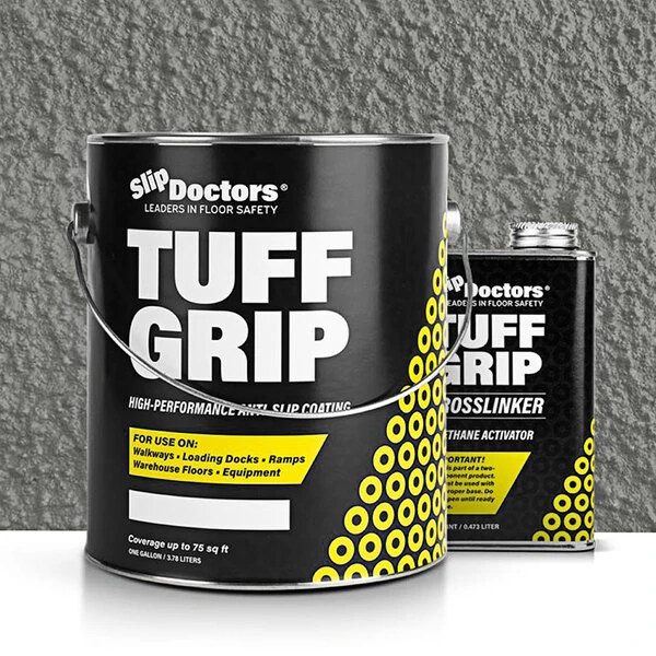 SlipDoctors Tuff Grip Extreme 1 Gallon Medium Gray Aggressive Traction Non-Skid Floor Paint S-CT-TUFEXMDGRY1G