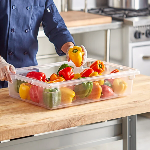 Choice 26" x 18" x 6" Clear Polycarbonate Food Storage Box