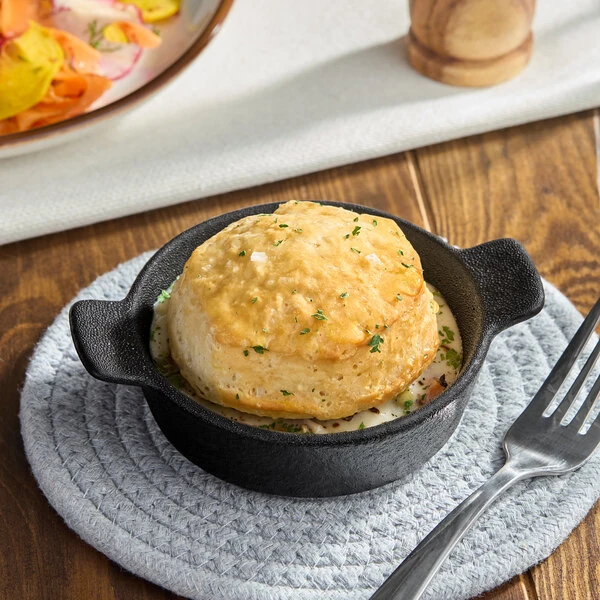 Acopa Keystone 6 oz. Caldera Porcelain Mini Casserole Dish with Handles - 48/Case