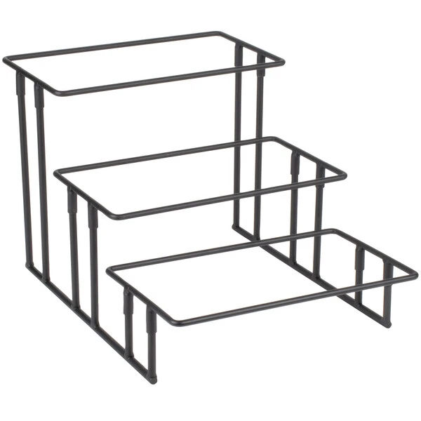 American Metalcraft IS18 Ironworks Three-Tier Stairstep Rectangular Display Stand