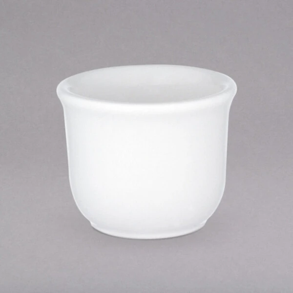 Villeroy & Boch 16-2040-1950 Universal 2.5 oz. White Premium Porcelain Egg Cup / Butter Dish - 6/Case