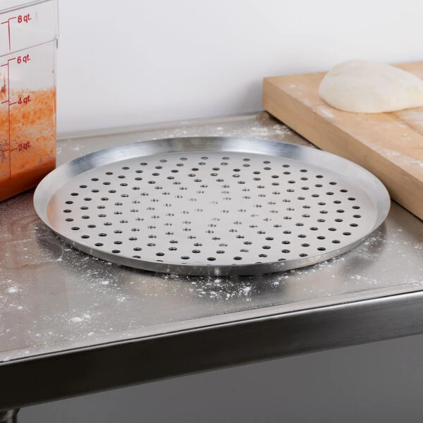 American Metalcraft CAR15P 15" Perforated Heavy Weight Aluminum Cutter Pizza Pan