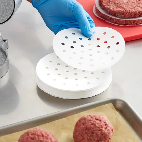 Choice 6" Perforated Round Patty Paper - 5,000/Case