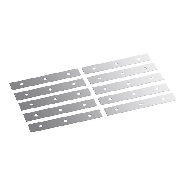 Ettore Pro+ 1045 6 1/2" Stainless Steel Double-Edge Scraper Blade for 1044 - 10/Case