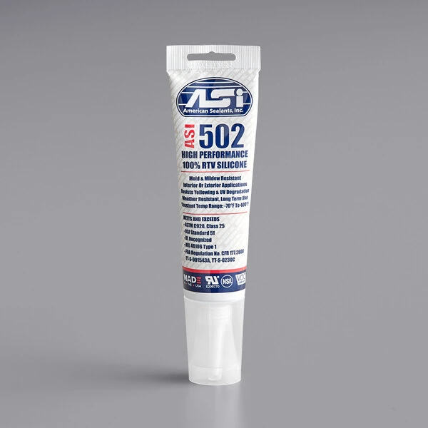 American Sealants 2.8 oz. White Finish Silicone Sealant - 24/Case