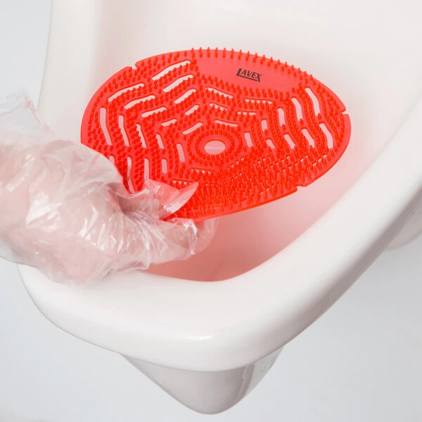 Lavex Cherry Scent Deodorized Gel Urinal Screen - 10/Pack