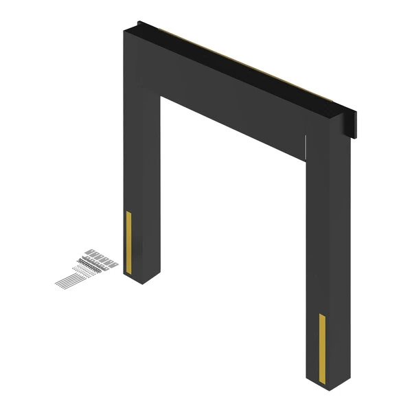 Vestil 8' x 9' Black Nylon-Reinforced Vinyl Dock Seal with 12" Projection D-350-12