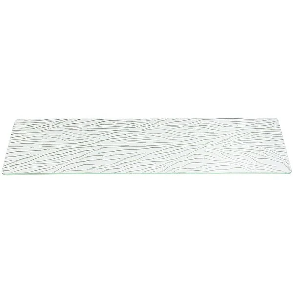 Rosseto Kalderon Currente 31" x 8" Rectangular White Glass Narrow Riser Shelf