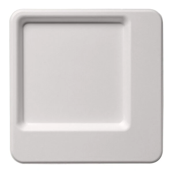 Jungle Diamond 9" No PFAS Added Compostable Sugarcane Pulp Plate - 100/Sample