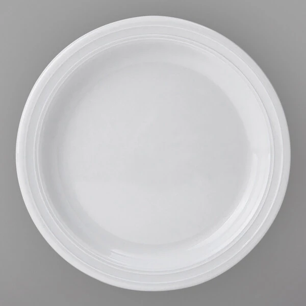 Tuxton Pacifica Embossed Bright White China Dinnerware