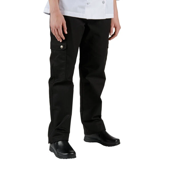Chef Revival Women's Black Cargo Chef Pants - XXS