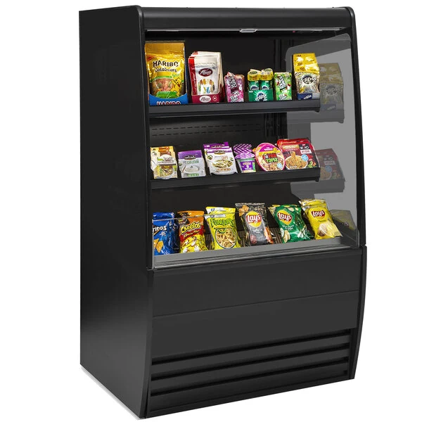 Federal Industries VNSS-4860C Vision Series 47 1/4" Curved Non-Refrigerated High Profile Self-Serve Merchandiser with Two Shelves