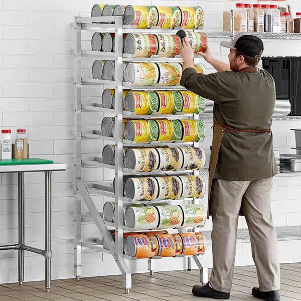 Steelton Full Size Stationary Aluminum Can Rack for #10 and #5 Cans - Knocked Down