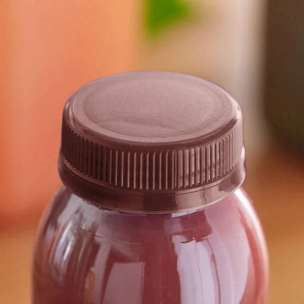 Brown Tamper-Evident Cap for Juice Bottles - 100/Pack