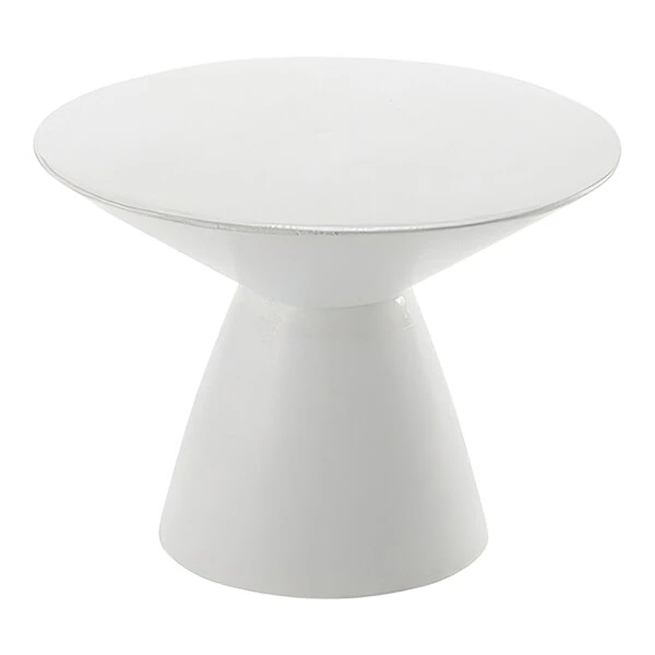 American Metalcraft Hampton Collection 7" White Round Sun-Bleached Mango Wood Pedestal